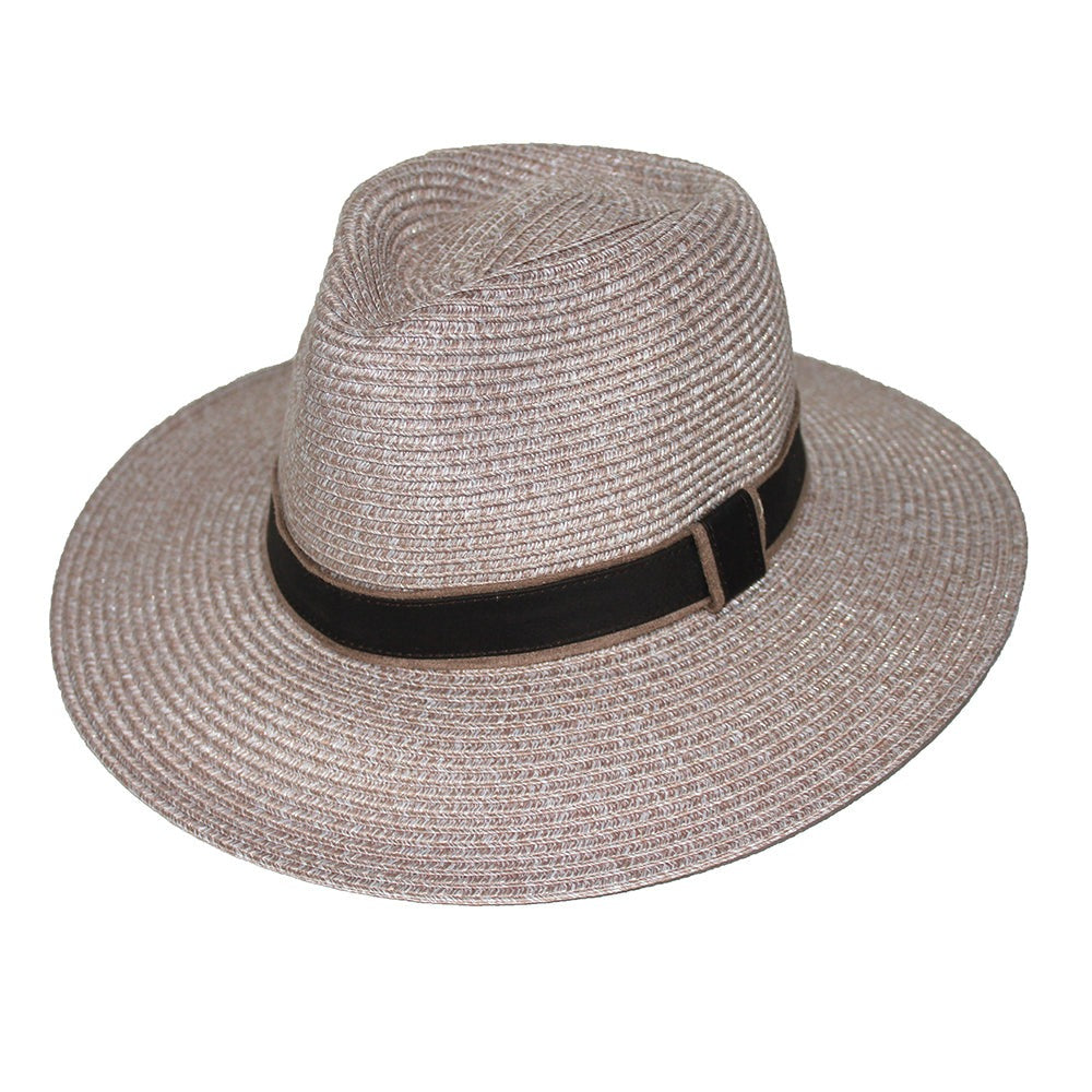 Evoke Mario Unisex Fedora - Mixed Taupe | Erilan