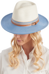 Cancer Council Heritage Town & Country Summer Hat - Ivory/Ice Blue