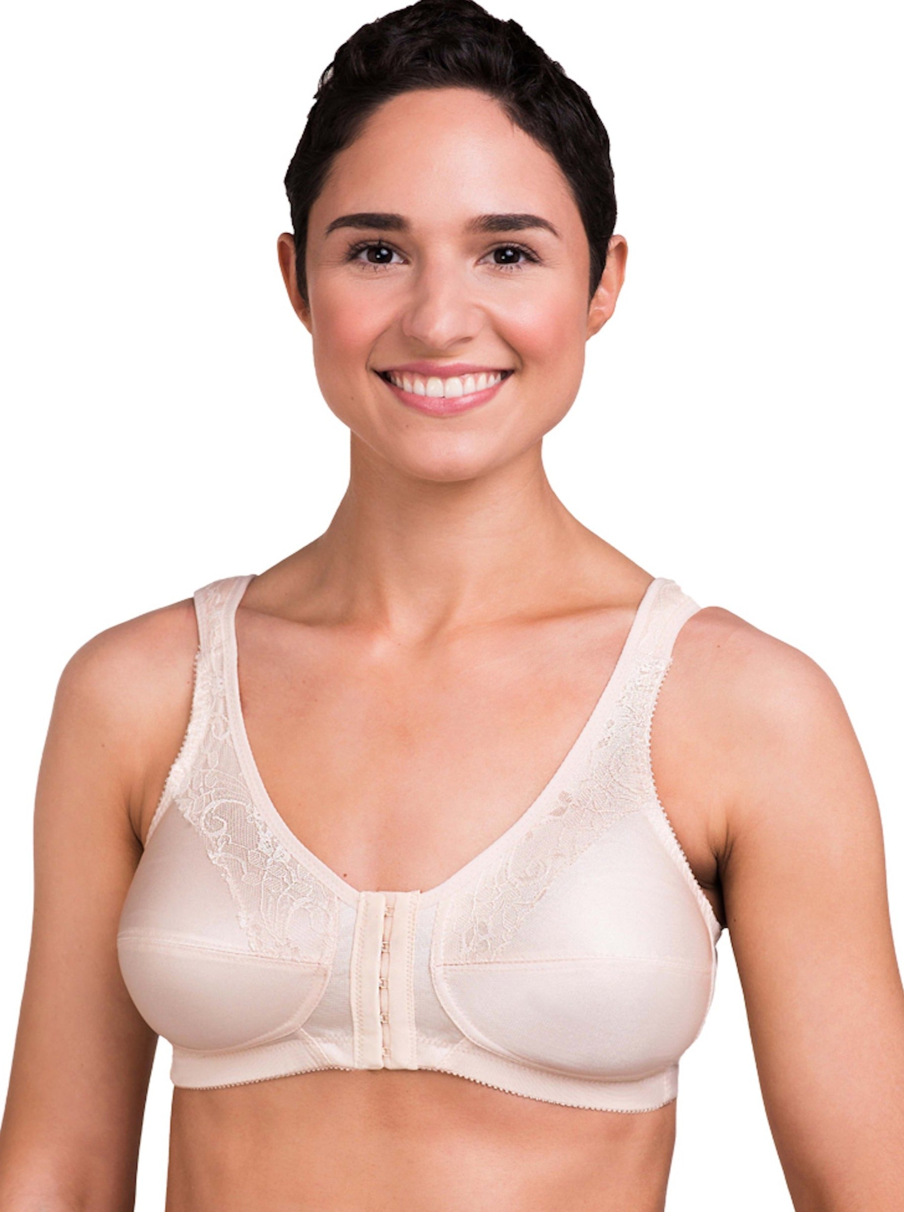 Bethany Bra Nude, Front Opening Pocketed Bra